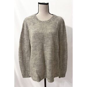 LOFT Crewneck Sweater | Mohair Knit Grey | Size L
